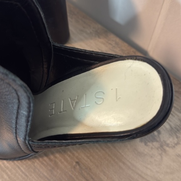 1. State  Revolve Brand - Black Leather Open Toed Mules - Heel - 7/37 - Picture 2 of 7